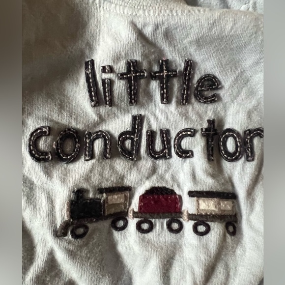 Gymboree Boys Train Cotton onesie long sleeve tee - Picture 2 of 4